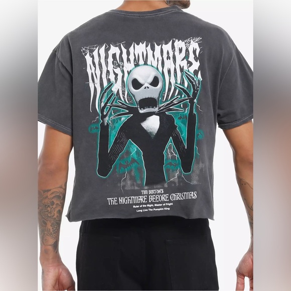 The Nightmare Before Christmas Jack Master Of Fright Crop T-Shirt - Picture 1 of 3
